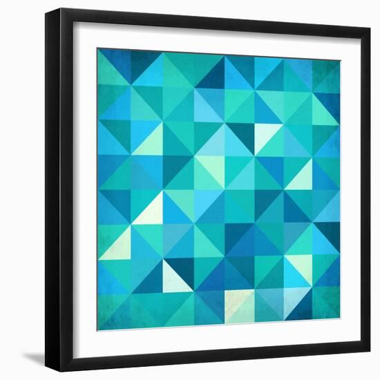 Abstract Colorful Triangles-art_of_sun-Framed Art Print