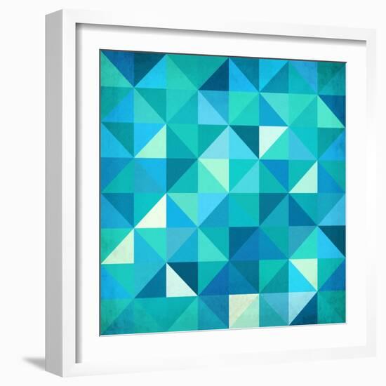 Abstract Colorful Triangles-art_of_sun-Framed Art Print