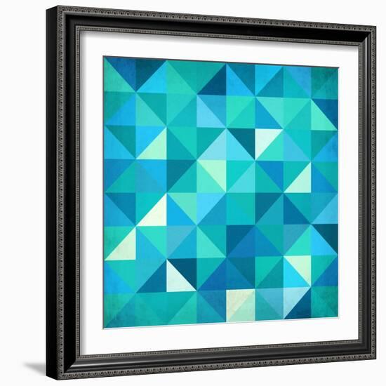 Abstract Colorful Triangles-art_of_sun-Framed Art Print