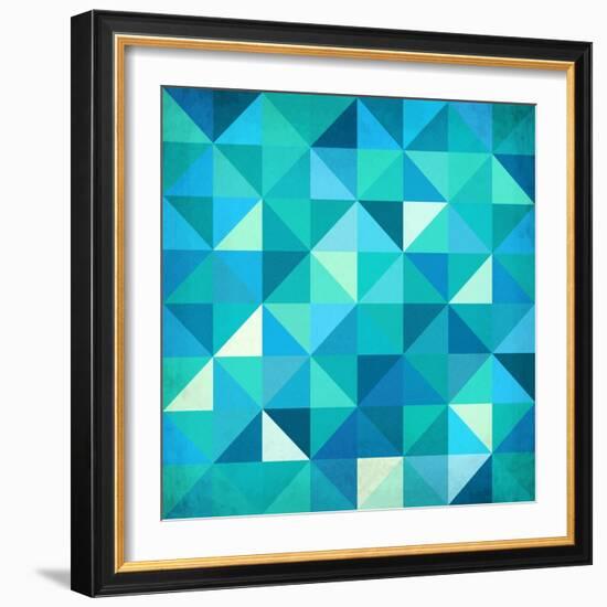 Abstract Colorful Triangles-art_of_sun-Framed Art Print