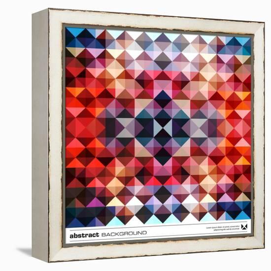 Abstract Colorful Triangles-adistock-Framed Stretched Canvas