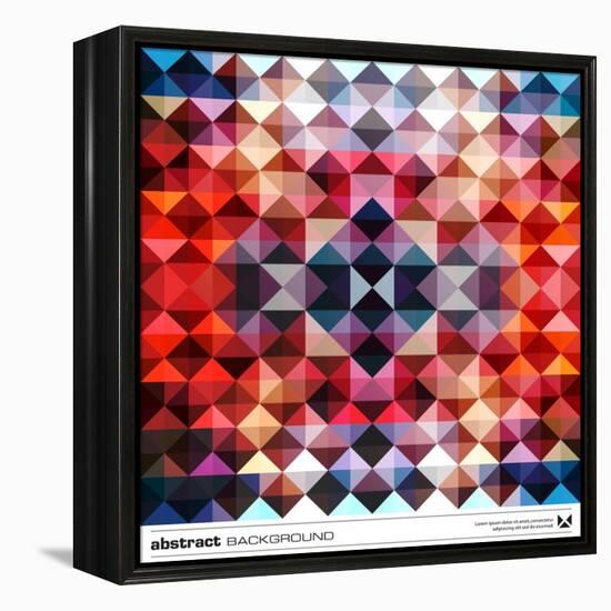 Abstract Colorful Triangles-adistock-Framed Stretched Canvas