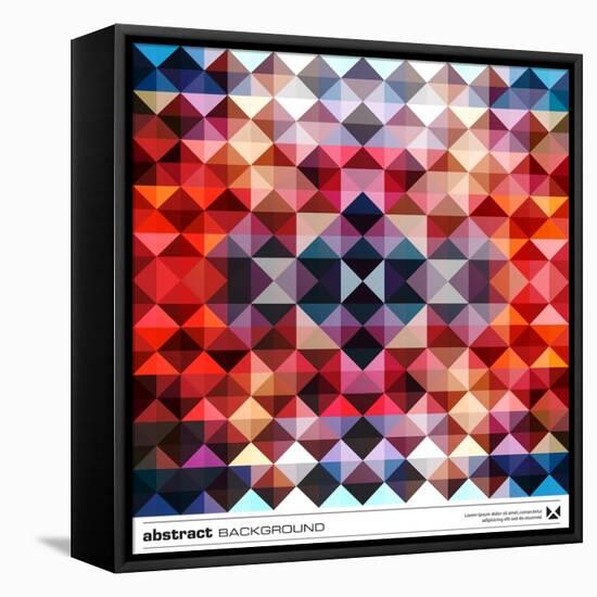Abstract Colorful Triangles-adistock-Framed Stretched Canvas