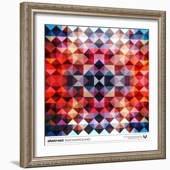 Abstract Colorful Triangles-adistock-Framed Art Print