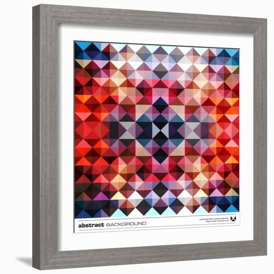 Abstract Colorful Triangles-adistock-Framed Art Print