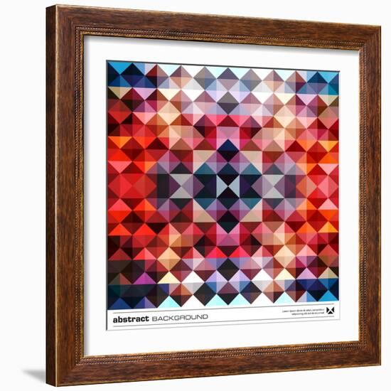 Abstract Colorful Triangles-adistock-Framed Art Print