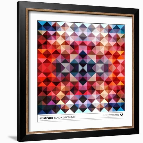 Abstract Colorful Triangles-adistock-Framed Art Print