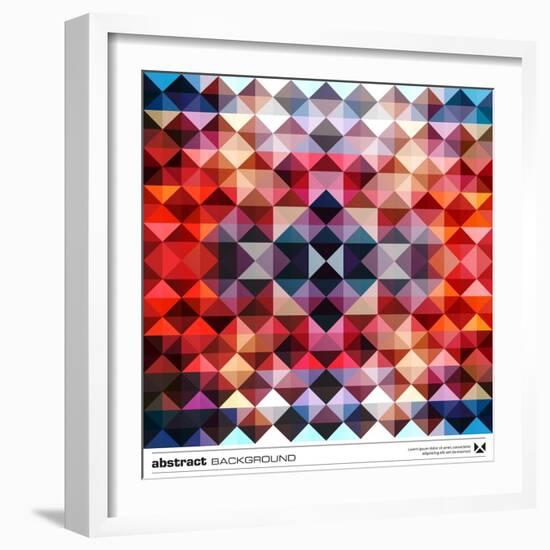 Abstract Colorful Triangles-adistock-Framed Art Print