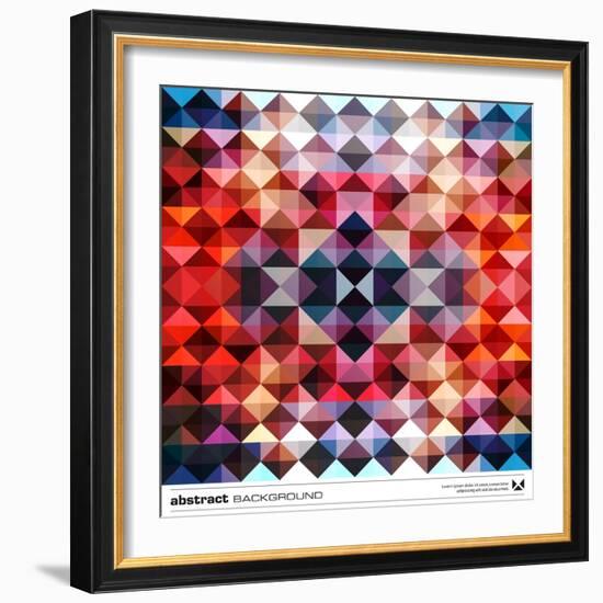 Abstract Colorful Triangles-adistock-Framed Art Print