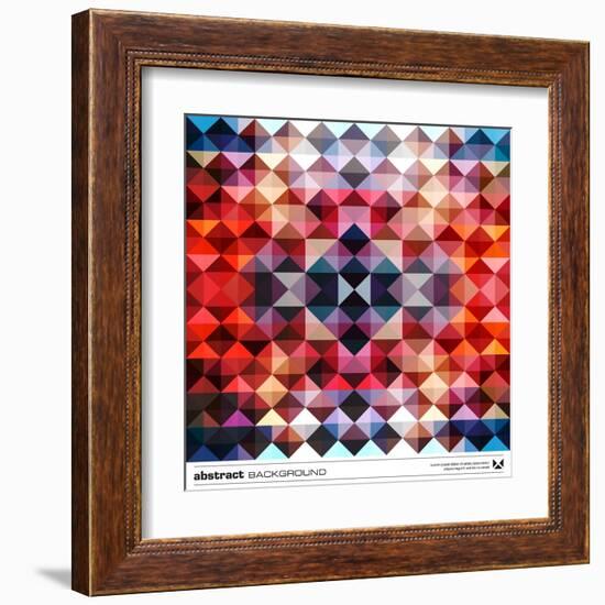 Abstract Colorful Triangles-adistock-Framed Art Print