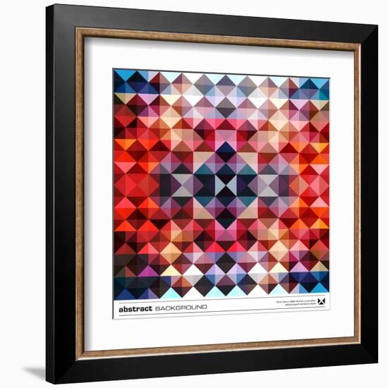 Abstract Colorful Triangles-adistock-Framed Art Print