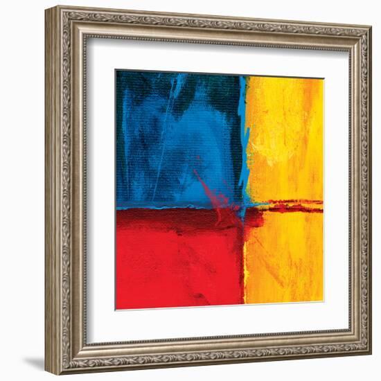 Abstract Composition in Blue-Carmine Thorner-Framed Art Print