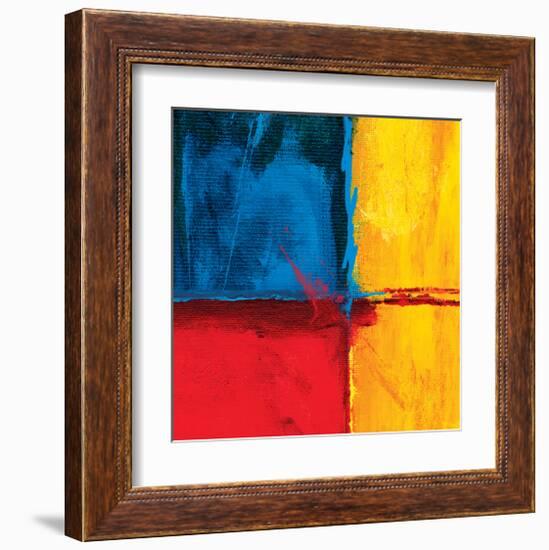 Abstract Composition in Blue-Carmine Thorner-Framed Art Print