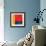 Abstract Composition in Red-Carmine Thorner-Framed Art Print displayed on a wall