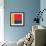 Abstract Composition in Red-Carmine Thorner-Framed Art Print displayed on a wall