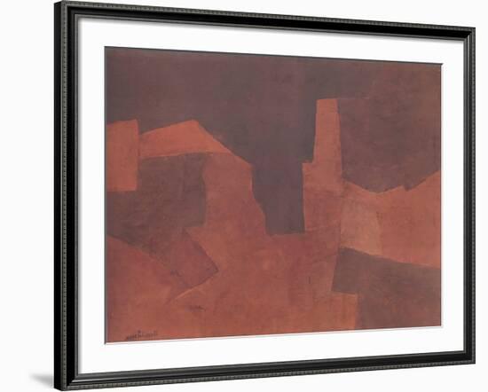 Abstract Composition, Maroon-Serge Poliakoff-Framed Collectable Print