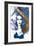 Abstract Composition Wit a Freehand Drawing of a Beautiful Lady and Decorative Hair-A Frants-Framed Art Print