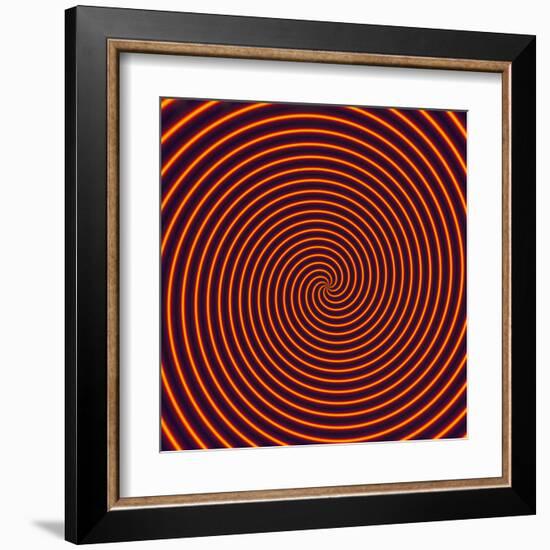 Abstract Computer Artwork of a Spiral-David Parker-Framed Premium Photographic Print