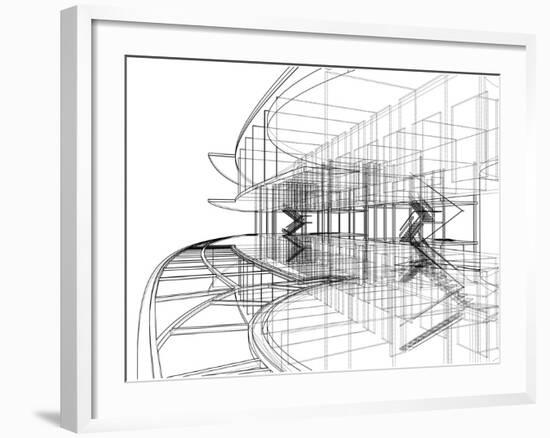 Abstract Constructions of Line-NesaCera-Framed Art Print