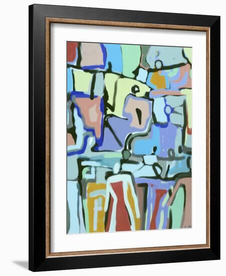 Abstract Crowd-Diana Ong-Framed Giclee Print