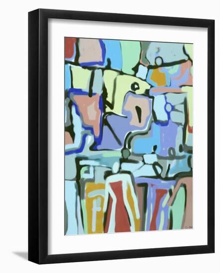 Abstract Crowd-Diana Ong-Framed Giclee Print