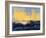 Abstract Dark Blue and Yellow-Alma Levine-Framed Art Print