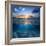 Abstract Design Template with Underwater Part and Sunset Skylight Splitted by Waterline-Willyam Bradberry-Framed Photographic Print