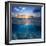 Abstract Design Template with Underwater Part and Sunset Skylight Splitted by Waterline-Willyam Bradberry-Framed Photographic Print