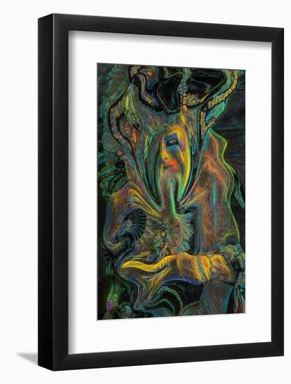 Abstract design with a human face.-Jaynes Gallery-Framed Photographic Print