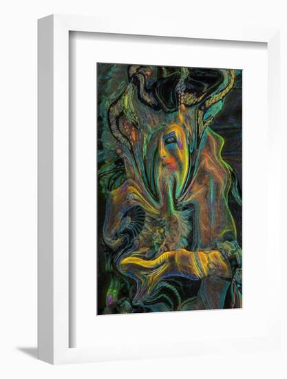Abstract design with a human face.-Jaynes Gallery-Framed Photographic Print