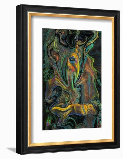 Abstract design with a human face.-Jaynes Gallery-Framed Photographic Print