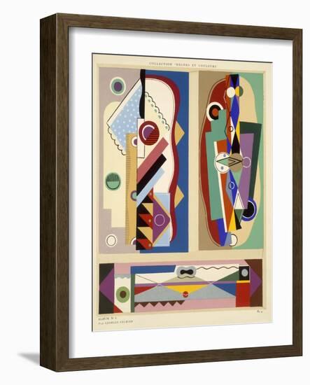 Abstract Designs, from 'Decorations and Colours', Published 1930 (Colour Litho)-Georges Valmier-Framed Giclee Print