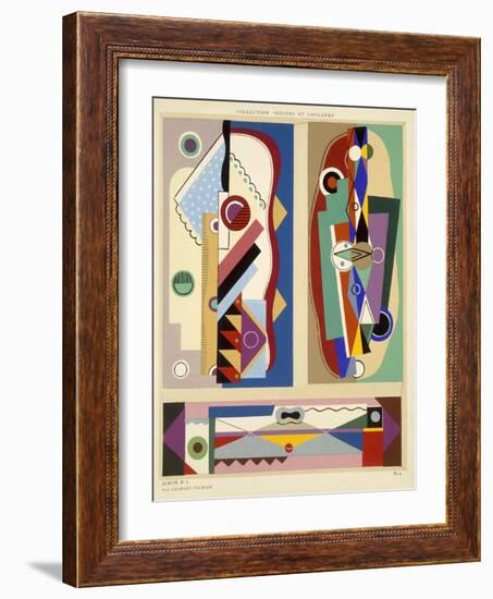 Abstract Designs, from 'Decorations and Colours', Published 1930 (Colour Litho)-Georges Valmier-Framed Giclee Print