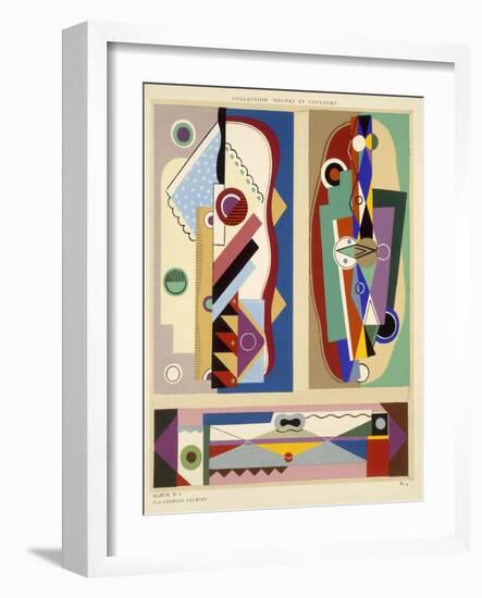 Abstract Designs, from 'Decorations and Colours', Published 1930 (Colour Litho)-Georges Valmier-Framed Giclee Print