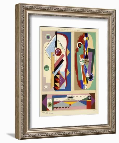 Abstract Designs, from 'Decorations and Colours', Published 1930 (Colour Litho)-Georges Valmier-Framed Giclee Print