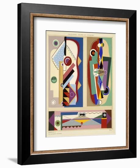 Abstract Designs, from 'Decorations and Colours', Published 1930 (Colour Litho)-Georges Valmier-Framed Giclee Print