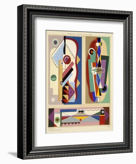 Abstract Designs, from 'Decorations and Colours', Published 1930 (Colour Litho)-Georges Valmier-Framed Giclee Print