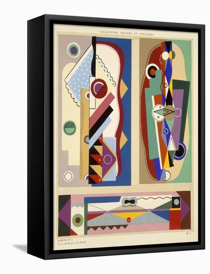 Abstract Designs, from 'Decorations and Colours', Published 1930 (Colour Litho)-Georges Valmier-Framed Premier Image Canvas