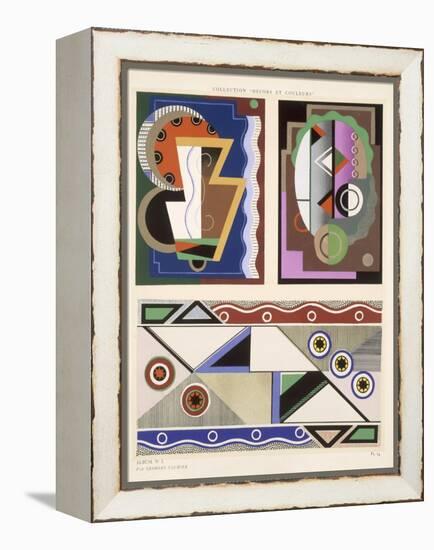 Abstract Designs, from 'Decorations and Colours', Published 1930 (Colour Litho)-Georges Valmier-Framed Premier Image Canvas