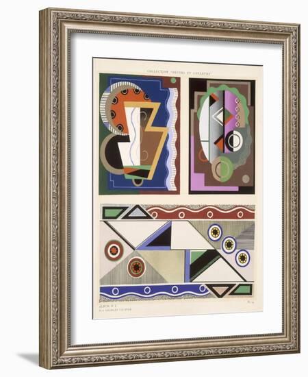 Abstract Designs, from 'Decorations and Colours', Published 1930 (Colour Litho)-Georges Valmier-Framed Giclee Print