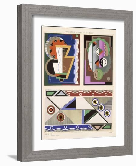 Abstract Designs, from 'Decorations and Colours', Published 1930 (Colour Litho)-Georges Valmier-Framed Giclee Print