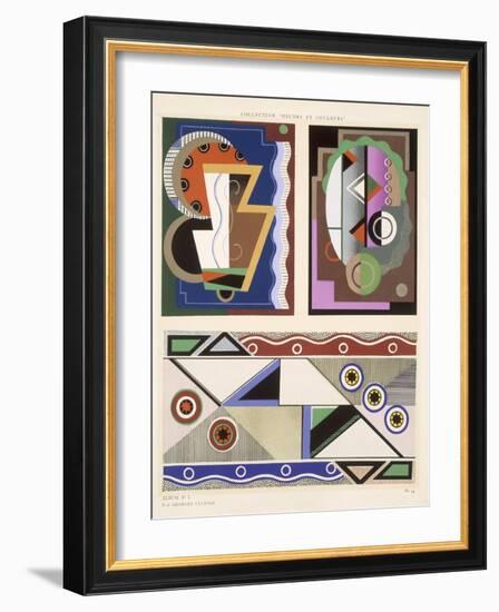 Abstract Designs, from 'Decorations and Colours', Published 1930 (Colour Litho)-Georges Valmier-Framed Giclee Print