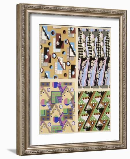 Abstract Designs, from 'Decorations and Colours', Published 1930 (Colour Litho)-Georges Valmier-Framed Giclee Print