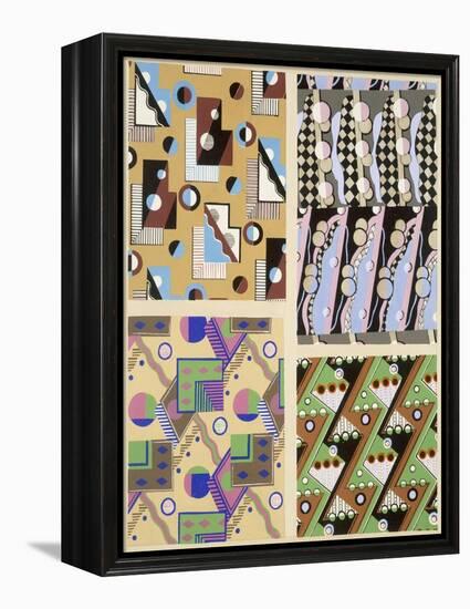 Abstract Designs, from 'Decorations and Colours', Published 1930 (Colour Litho)-Georges Valmier-Framed Premier Image Canvas