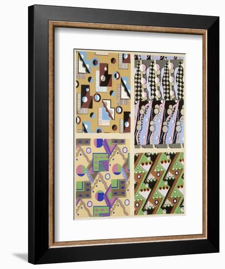 Abstract Designs, from 'Decorations and Colours', Published 1930 (Colour Litho)-Georges Valmier-Framed Giclee Print