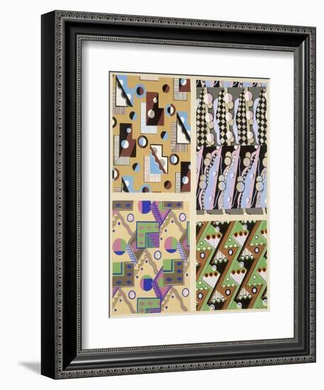 Abstract Designs, from 'Decorations and Colours', Published 1930 (Colour Litho)-Georges Valmier-Framed Giclee Print