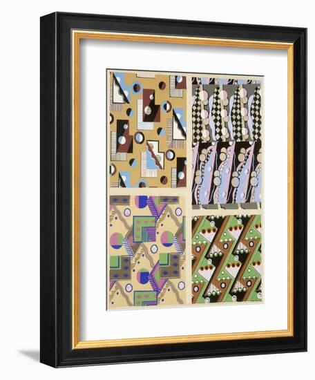 Abstract Designs, from 'Decorations and Colours', Published 1930 (Colour Litho)-Georges Valmier-Framed Giclee Print