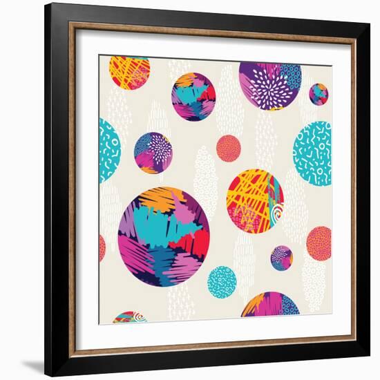 Abstract Ethnic Pattern-cienpies-Framed Art Print