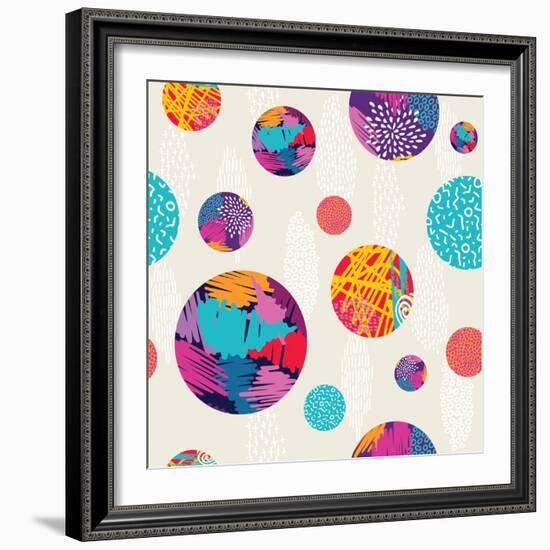 Abstract Ethnic Pattern-cienpies-Framed Art Print