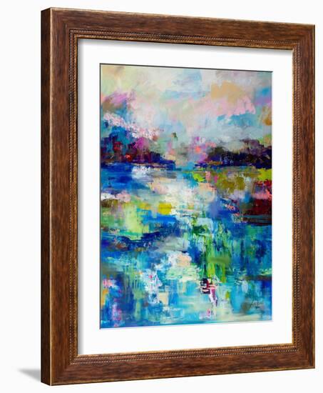 Abstract Evening-Jeanette Vertentes-Framed Art Print